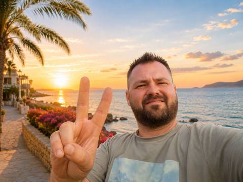 Traveler v-sign photo 181